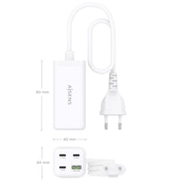 Carregador de Secretária Aisens Gan Asch-100w4p053-w / 3xusb Tipo C / 1xusb / 100W