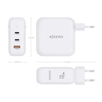Carregador de Parede Gan Aisens Asch-140w3p030-w / 2xusb Type-c / 1xusb / 140W