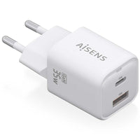 Carregador de Parede Gan Aisens Asch-35w2p024-w / 1xusb Type-c / 1xusb / 35W