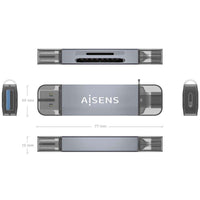 Leitor de Cartões Externo Aisens Ascr-2ac08-gr / USB 3.1