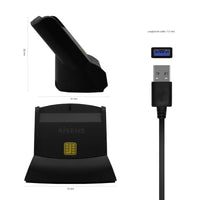 Leitor de Cartões e BI Aisens Ascr-sn05-bk / USB 2.0 / Preto