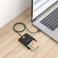 Leitor de Cartões e BI Aisens Ascr-sn06-bk / USB 2.0 / Preto