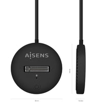 Base de Ligação USB Tipo C para SSD M2 SATA / NVME Aisens Asuc-m2d013-bk / Preto