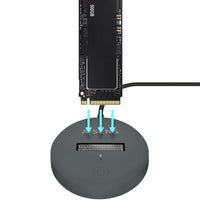 Base de Ligação USB Tipo C para SSD M2 SATA / NVME Aisens Asuc-m2d014-gr / Cinzento