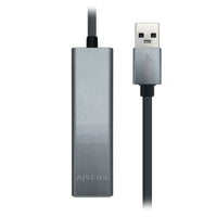 Hub USB 3.0 Aisens A106-0401 / 3xusb / 1xrj45 / Cinzento