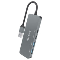 Concentrador USB 3.2 Aisens A106-0696 / 2xusb / 2xusb Type-c / Cinzento