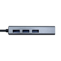 Concentrador USB Tipo C Aisens A109-0396 / 3xusb / 1xrj45 / Cinzento
