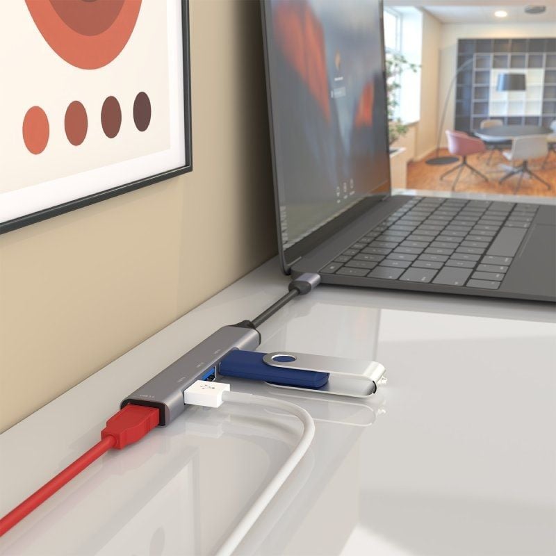 Hub USB Tipo C Aisens A109-0541 / 4xusb