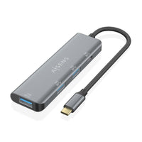 Concentrador USB Tipo C Aisens A109-0764 / 3xusb / 1xusb Tipo C / Cinzento