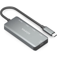 Concentrador USB Tipo C Aisens A109-0945 / 3xusb / 1xusb Tipo C / 1xusb Tipo C PD / Cinzento