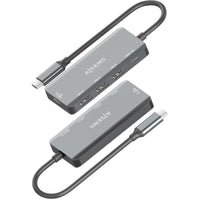 Concentrador USB Tipo C Aisens A109-0945 / 3xusb / 1xusb Tipo C / 1xusb Tipo C PD / Cinzento