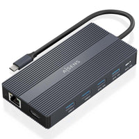 Base de Ligação USB Tipo C Aisens Asuc-12p017-gr / 2xhdmi / 4xusb / 1xusb Tipo C / 1xrj45 / 1xdispl…