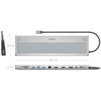 Base de Ligação USB Tipo C Aisens Asuc-12p020-gr / 2xhdmi / 3xusb / 1xusb Tipo C / 1xrj45 / 1xdispl…