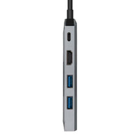 Base de Ligação USB Tipo C Aisens Asuc-5p003-gr / 1xhdmi / 2xusb / 1xrj45 / 1xusb Tipo C PD / Cinze…
