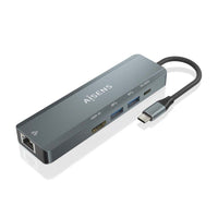 Base de Ligação USB Tipo C Aisens Asuc-5p011-gr / 1xhdmi / 2xusb / 1xrj45 / 1xusb Tipo C / 1xusb Ti…