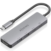 Base de Ligação USB Tipo C Aisens Asuc-5p028-gr / 1xhdmi / 2xusb / 2xusb Tipo C / 1xusb Tipo C PD /…