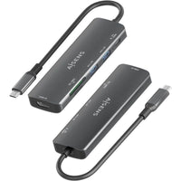 Base de Ligação USB Tipo C Aisens Asuc-5p011-gr / 1xhdmi / 2xusb / 1xusb Tipo C PD / 1xleitor de Ca…
