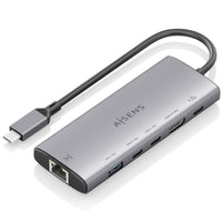 Base de Ligação USB Tipo C Aisens Asuc-6p030-gr / 1xhdmi / 1xusb / 2xusb Tipo C / 1xrj45 / 1xusb Ti…