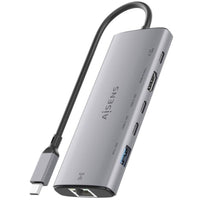 Base de Ligação USB Tipo C Aisens Asuc-6p030-gr / 1xhdmi / 1xusb / 2xusb Tipo C / 1xrj45 / 1xusb Ti…