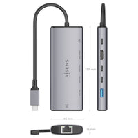Base de Ligação USB Tipo C Aisens Asuc-6p030-gr / 1xhdmi / 1xusb / 2xusb Tipo C / 1xrj45 / 1xusb Ti…