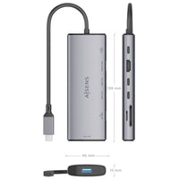 Base de Ligação USB Tipo C Aisens Asuc-7p031-gr / 1xhdmi / 1xusb / 2xusb Tipo C / 1xleitor de Cartõ…