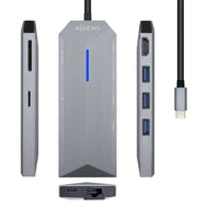 Base de Ligação USB Tipo C Aisens Asuc-8p004-gr / 1xhdmi / 3xusb / 1xrj45 / 1xleitor de Cartões / 1…