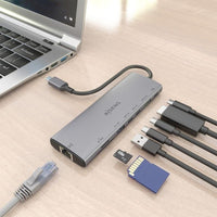 Base de Ligação USB Tipo C Aisens Asuc-8p033-gr / 1xhdmi / 1xusb / 2xusb Tipo C / 1xrj45 / 1xleitor…