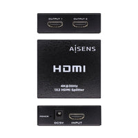Aisens A123-0506 Duplicador HDMI / 2x HDMI Fêmea / HDMI Macho - USB Fêmea
