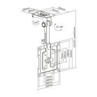 Suporte de Teto Giratório / Dobrável Aisens Ct43s-187 para Televisores de 19-43" / Até 20kg