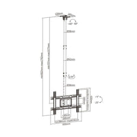 Aisens Ct80tse-075 Suporte de Teto Giratório / Inclinável / Extensível para TV 37-80" / Até 50kg