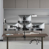 Suporte de Mesa para 4 Monitores e TV Aisens Dt27tsr-379 / Giratório / Inclinado / Até 8kg