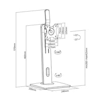 Aisens Dt32tsr-063 Suporte de Mesa para Monitor / Giratório / Inclinado / Até 7kg