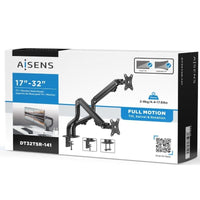 Suporte de Mesa para 2 Monitores Aisens Dt32tsr-141 / Giratório / Inclinado / Até 8kg