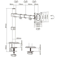 Suporte de Mesa para Monitor e TV Aisens Dt32tsr-147 / Giratório / Inclinado / Até 9kg