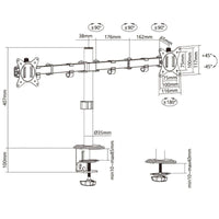 Suporte de Mesa para 2 Monitores Ou Tvs Aisens Dt32tsr-149 / Giratório / Inclinado / Até 9kg