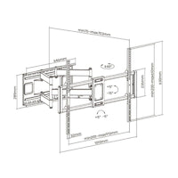 Aisens Wt120tsle-163 Suporte de Parede Giratório / Inclinado / Nivelado para TV 60-120" / Até 120kg