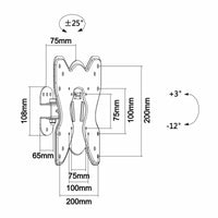 Aisens Wt42ts-005 Suporte de Parede Giratório / Inclinável para TV 23-42" / Até 25kg