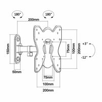 Aisens Wt42tse-007 Suporte de Parede Extensível / Inclinável / Giratório para Tvs 23-42" / Até 25kg