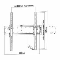 Suporte de Parede Inclinável Aisens Wt55t-015 para Televisores de 32-55" / Até 40kg