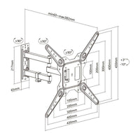 Suporte de Parede Giratório / Inclinável / Aisens Wt55tse-153 para TV 23-55" / Até 30kg