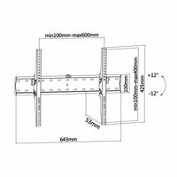 Suporte de Parede Fixo Inclinável Aisens Wt70t-017 para TV 37-70" / Até 40kg