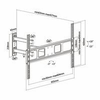 Suporte de Parede Aisens Wt70tsle-021 Giratório / Inclinado / Nivelado para TV 37-70" / Até 35kg