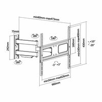 Suporte de Parede Aisens Wt70tsle-025 Giratório / Inclinado / Nivelado para TV 37-70" / Até 50kg