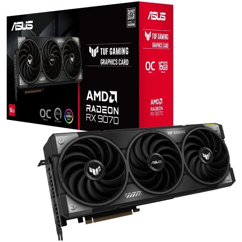 Placa Gráfica Asus TUF Gaming Radeon RX 9070 OC / 16GB GDDR6