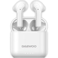 Auscultadores Bluetooth Daewoo DW2021 com Estojo de Carregamento / Autonomia 5h / Branco