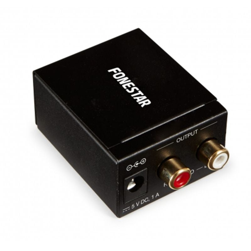 Conversor de Áudio Fonestar Fo-37da / Entrada Toslink e RCA / Saída RCA 2x