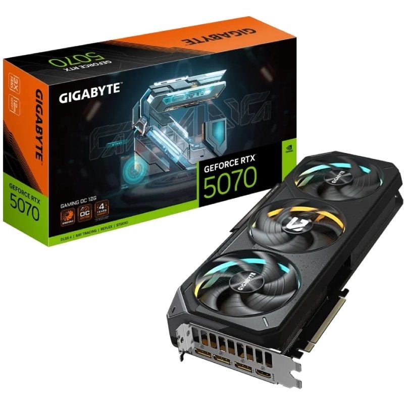 Placa Gráfica Gigabyte Geforce RTX 5070 Gaming OC / 12GB GDDR7