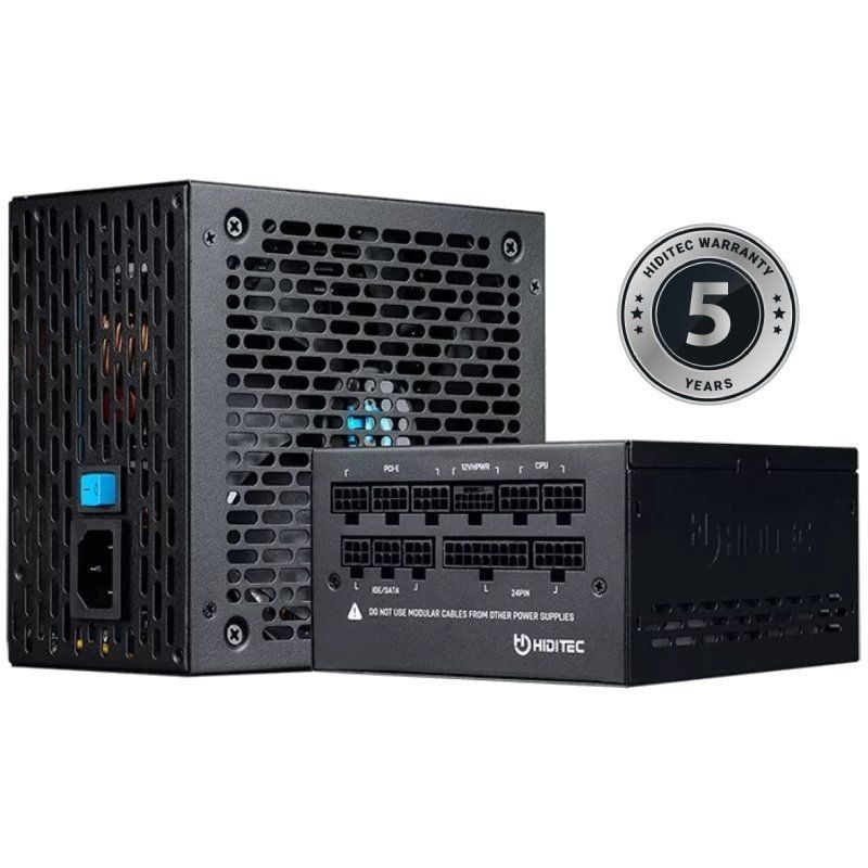 Fonte de Alimentação Hiditec GDX1050 V2 / 1050W / Ventilador de 14cm / ATX 3.0 / PCIe 5.0 / 80 Plus…