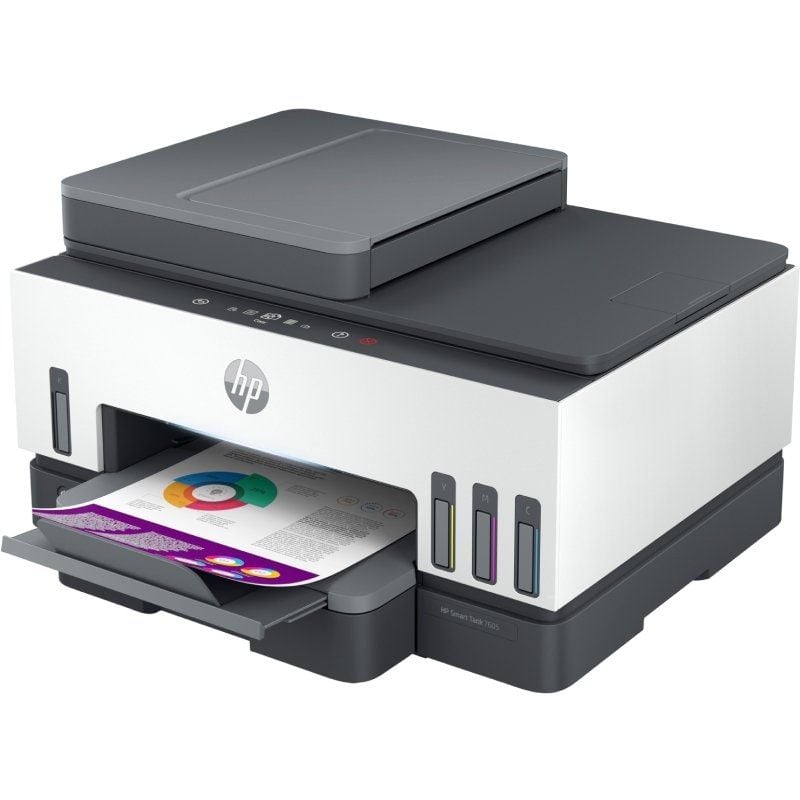 HP Smart Tank 7605 Multifuncional Recarregável Wifi / Fax / Duplex / Branco