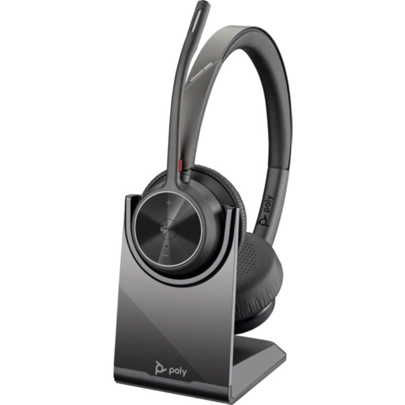 Auricular sem Fios Poly Voyager 4320-m para Microsoft Teams + Adaptador BT700 + Base de Carregament…